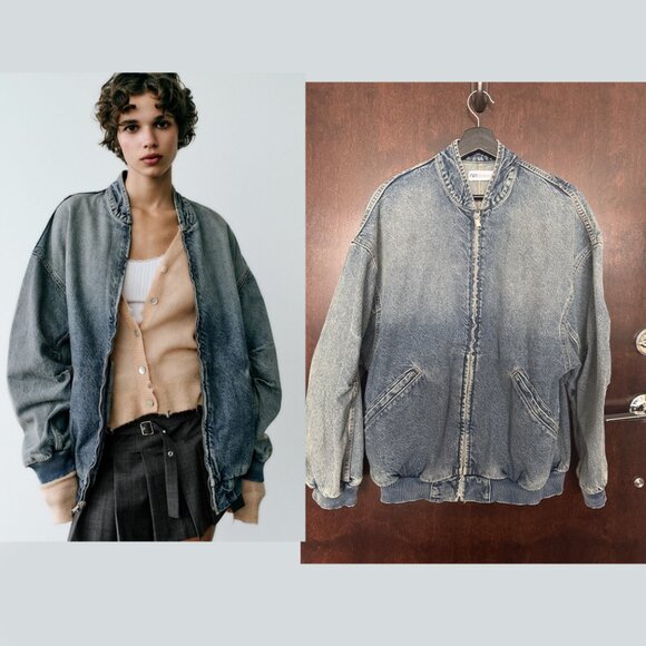 Zara Oversized Denim Jacket - Picture 1 of 4